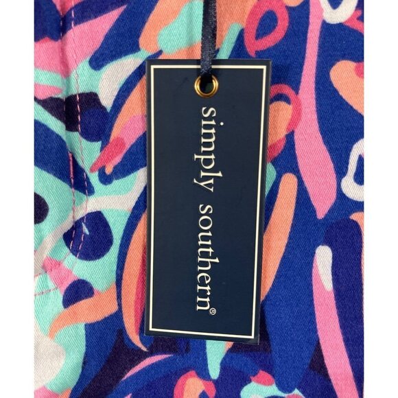 SIMPLY SOUTHERN Flashy Hi-Rise Cropped Pants Medium "Rainforest" Multicolor NWT - Picture 5 of 16